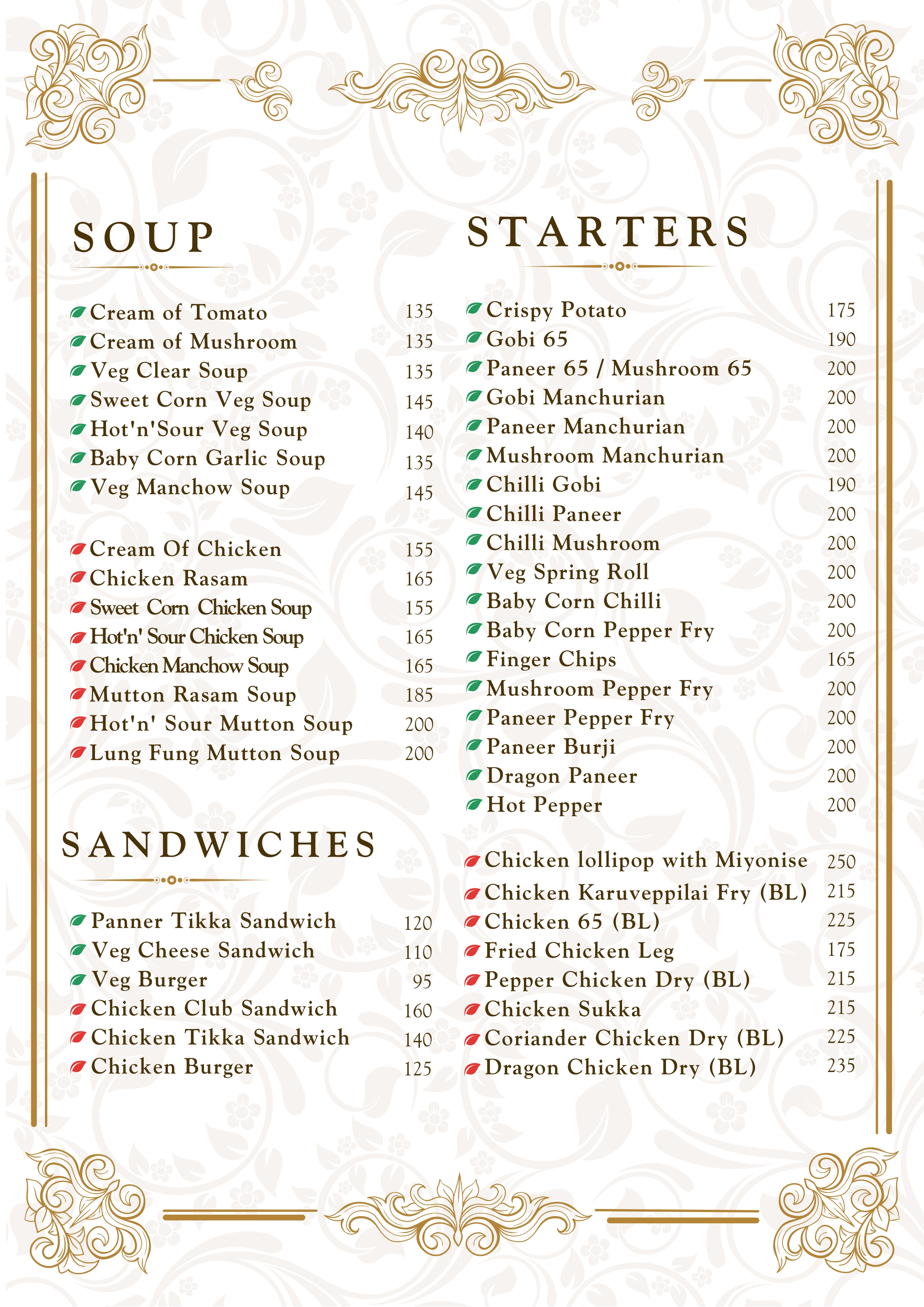 Menu Page 2