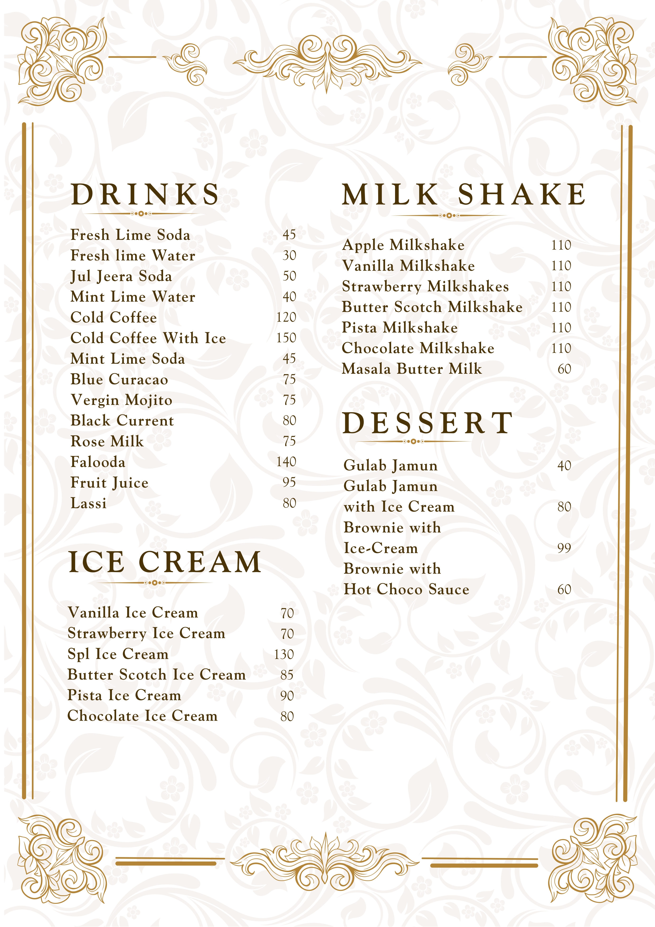 Menu Page 8